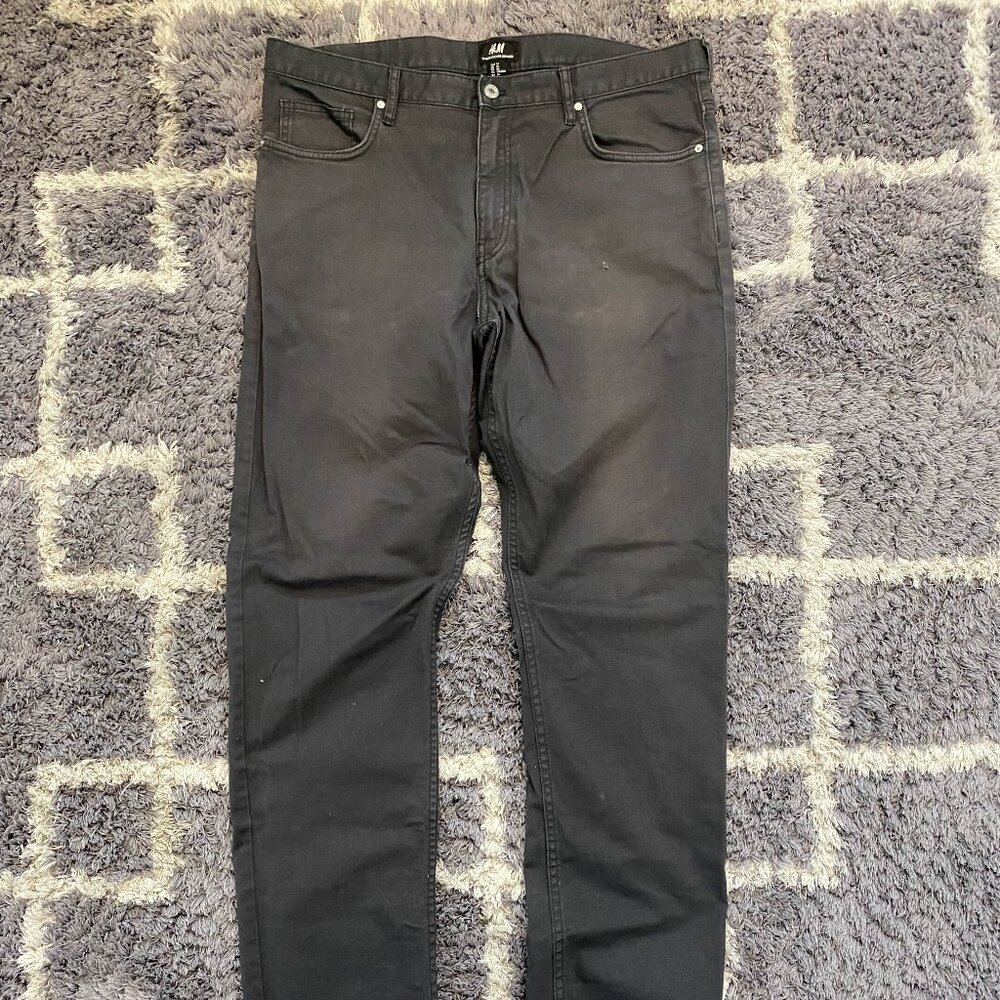 Slim Fit Black Faded Pants | Size 34 | Quick Shipping